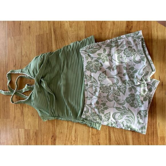 Modlily two piece mommy bikini shirt green size medium - Picture 8 of 11